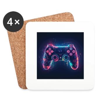 Gamer in development - Coasters (set of 4) - white - Front