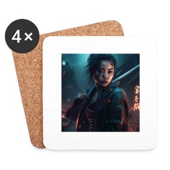 Woman art - Coasters (set of 4) - white - Front