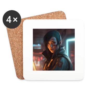 Woman art - Coasters (set of 4) - white - Front