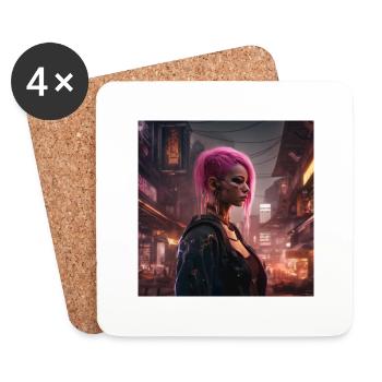 Woman art - Coasters (set of 4) - white - Front