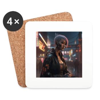 Woman art - Coasters (set of 4) - white - Front