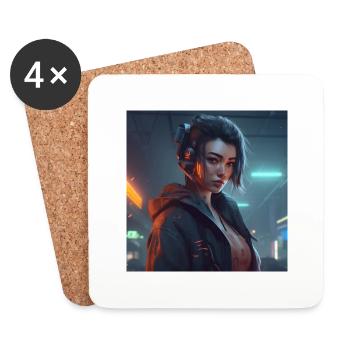 Woman art - Coasters (set of 4) - white - Front