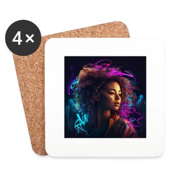 Woman art - Coasters (set of 4) - white - Front