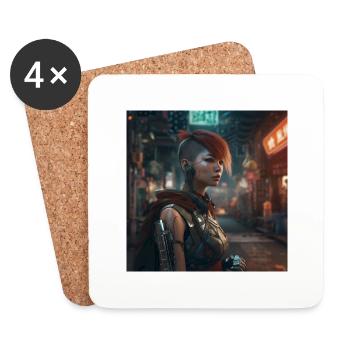 Woman art - Coasters (set of 4) - white - Front