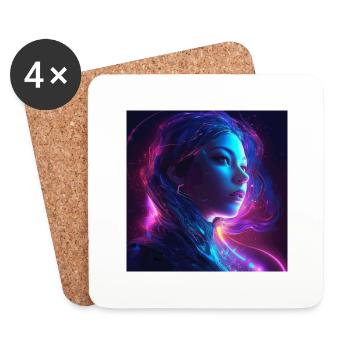 Woman art - Coasters (set of 4) - white - Front