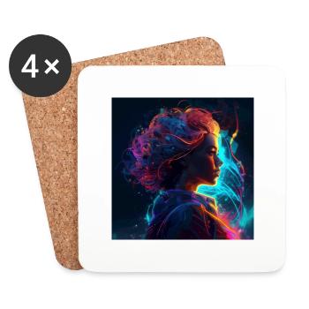 Woman art - Coasters (set of 4) - white - Front
