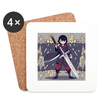 Sword King - Untersetzer (4er-Set) - Weiß - Vorne