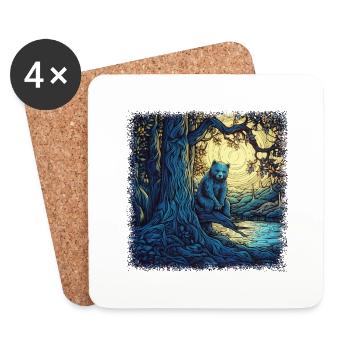 funny sayings quote present statement polar bear - Coasters (set of 4) - white - Front