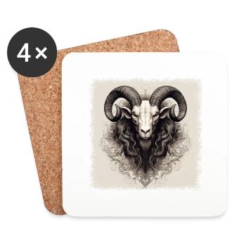 geek gift idea quote animal design herd of sheep - Untersetzer (4er-Set) - Weiß - Vorne