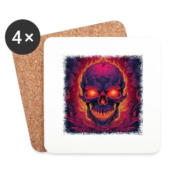 present baby skeleton tshirts - Untersetzer (4er-Set) - Weiß - Vorne