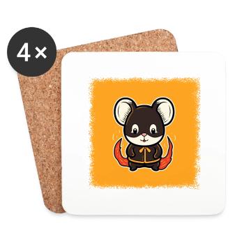 birthday present idea cool will be okay - Coasters (set of 4) - white - Front