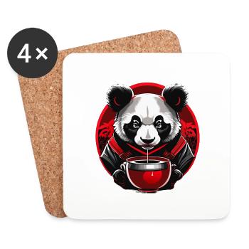 Panda - Coasters (set of 4) - white - Front