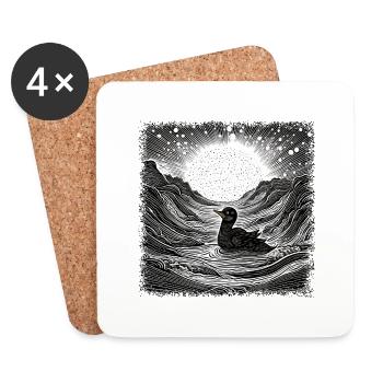 America Aves Best Friend Chasse à l’arc 4x4 - Dessous de verre (lot de 4) - blanc - Devant