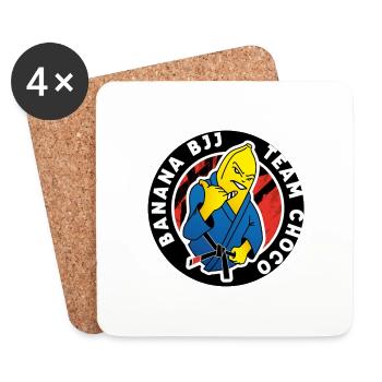 Banane BJJ - Dessous de verre (lot de 4) - blanc - Devant