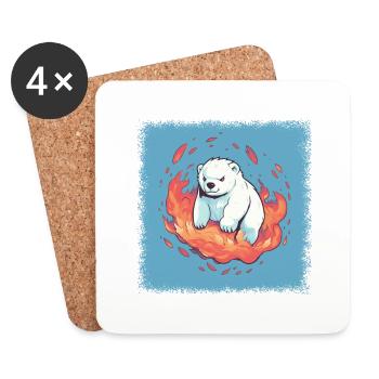 cinema movie birthday present idea - Coasters (set of 4) - white - Front