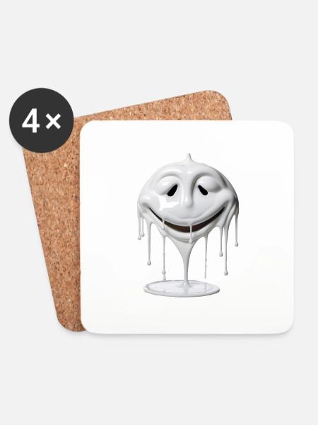 the white face - Coasters (set of 4) - white