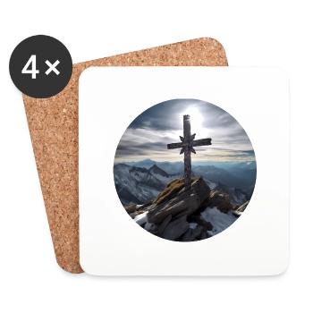 Summit Cross - Coasters (set of 4) - white - Front