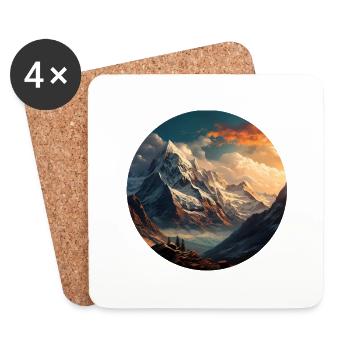 Alps: Majestic beauty - Coasters (set of 4) - white - Front
