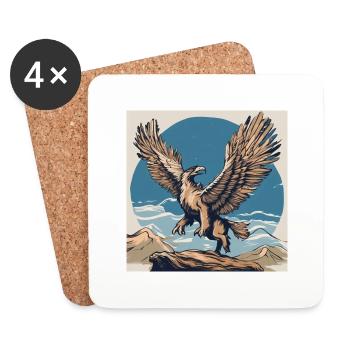 Adler 2.1 - Untersetzer (4er-Set) - Weiß - Vorne
