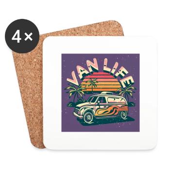 Van-Life - Coasters (set of 4) - white - Front