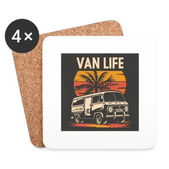 Van-Life - Coasters (set of 4) - white - Front