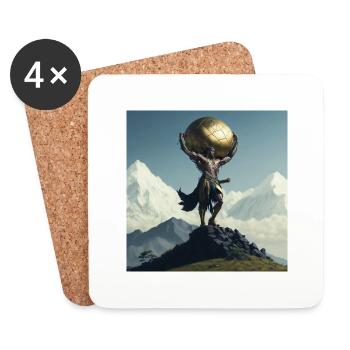 Sayajin warrior - Untersetzer (4er-Set) - Weiß - Vorne