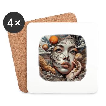Devine Goddess - Coasters (set of 4) - white - Front
