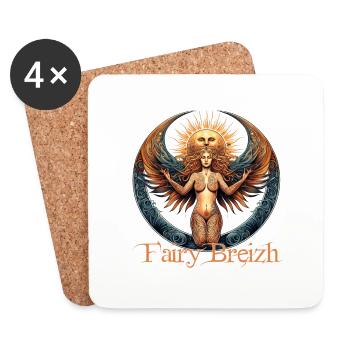 La Fée solaire by FairyBreizh - Dessous de verre (lot de 4) - blanc - Devant