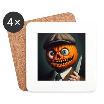 Halloween scary pumpkin pumpkin scare creature - Coasters (set of 4) - white - Front