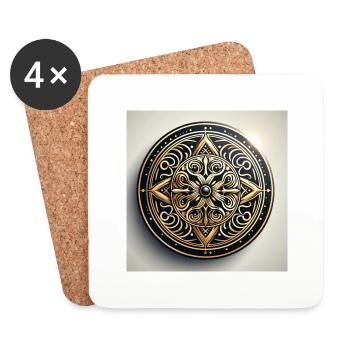Millésime - Dessous de verre (lot de 4) - blanc - Devant