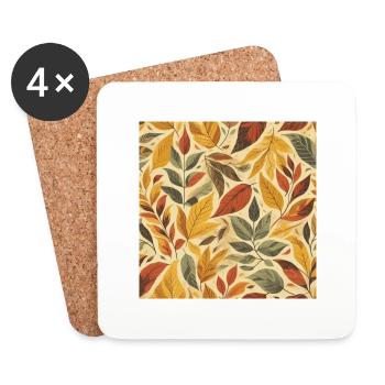 Colorful Autumn Foliage - Coasters (set of 4) - white - Front