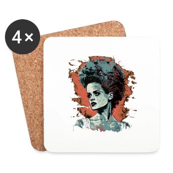 Bride of the Monster - Coasters (set of 4) - white - Front