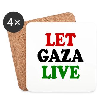 Let gaza live - Dessous de verre (lot de 4) - blanc - Devant