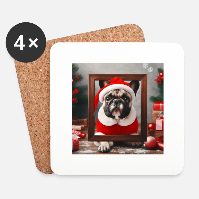 Bully Christmas - Coasters (set of 4) - white