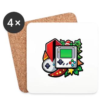 Christmas Video Game Console - Coasters (set of 4) - white - Front
