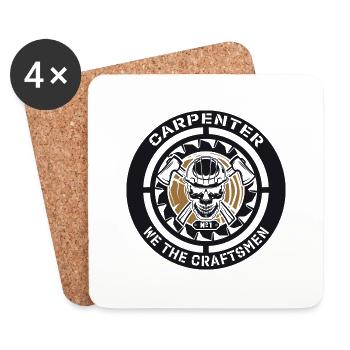 Carpenter we the craftsmen - Untersetzer (4er-Set) - Weiß - Vorne