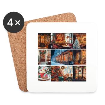 Winter Café - Coasters (set of 4) - white - Front