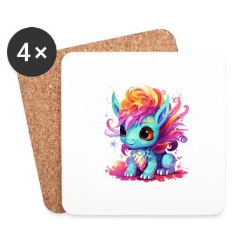 Cutiepie Draco - Untersetzer (4er-Set) - Weiß - Vorne