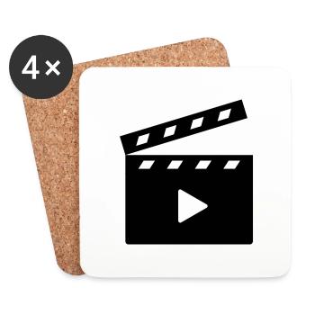Cinéma - Dessous de verre (lot de 4) - blanc - Devant