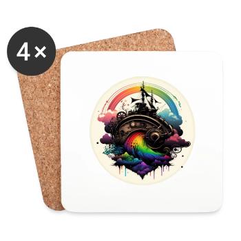 Castle Rainbow - Coasters (set of 4) - white - Front