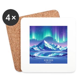 Aurora Dreamer - Coasters (set of 4) - white - Front