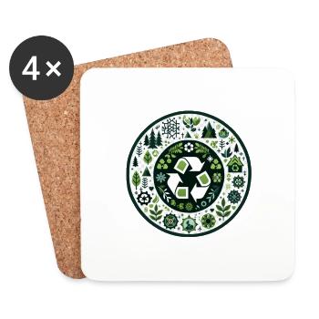 Eco Counscious - Coasters (set of 4) - white - Front