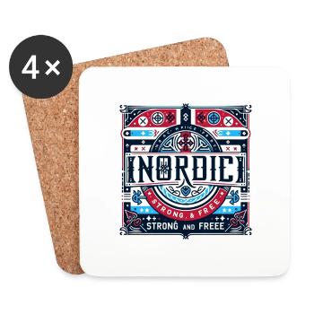 Nordischer Stolz - Untersetzer (4er-Set) - Weiß - Vorne
