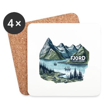 Fjord Explorer - Coasters (set of 4) - white - Front