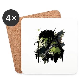 ogre - Dessous de verre (lot de 4) - blanc - Devant