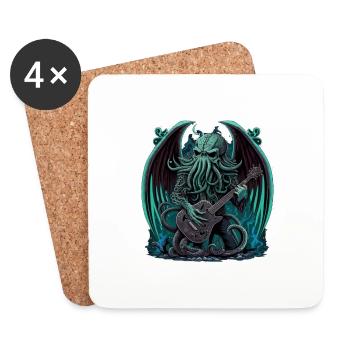 Cthulhu rock - Coasters (set of 4) - white - Front