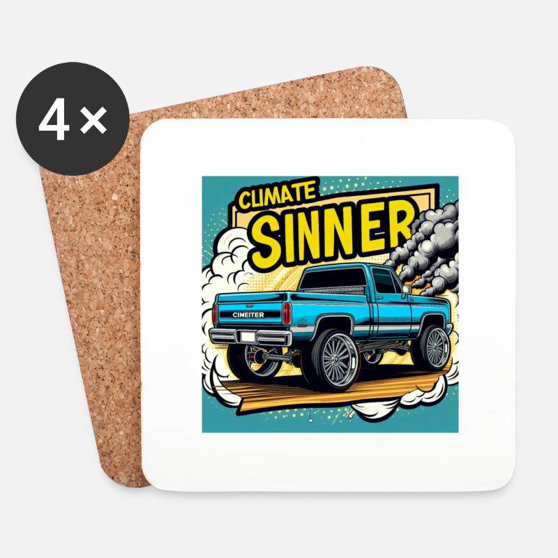 Climate sinner - Untersetzer (4er-Set) - Weiß
