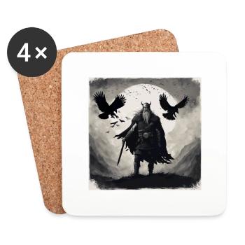 Rückkehr von Odin - Untersetzer (4er-Set) - Weiß - Vorne