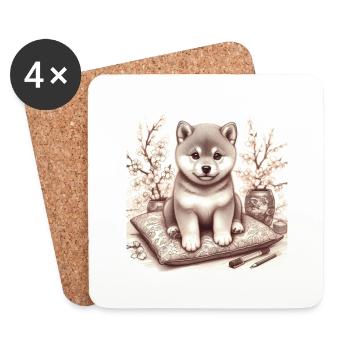 ShibaI Inu - Coasters (set of 4) - white - Front