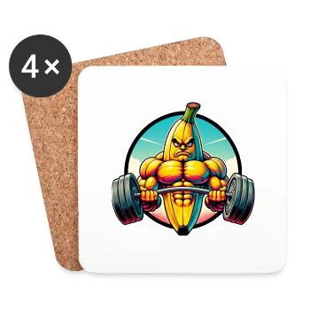 Pumperbanane - Untersetzer (4er-Set) - Weiß - Vorne